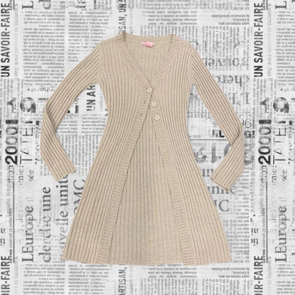 Junior's Y2K Cream Duster Cardigan